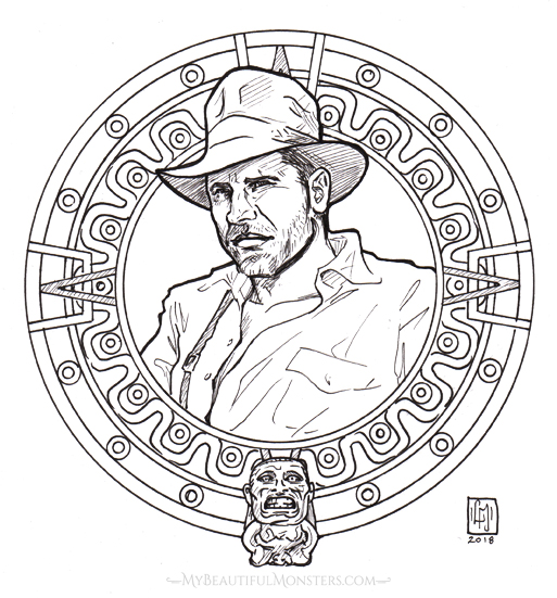 Indiana Jones pencil by jasonpal on DeviantArt