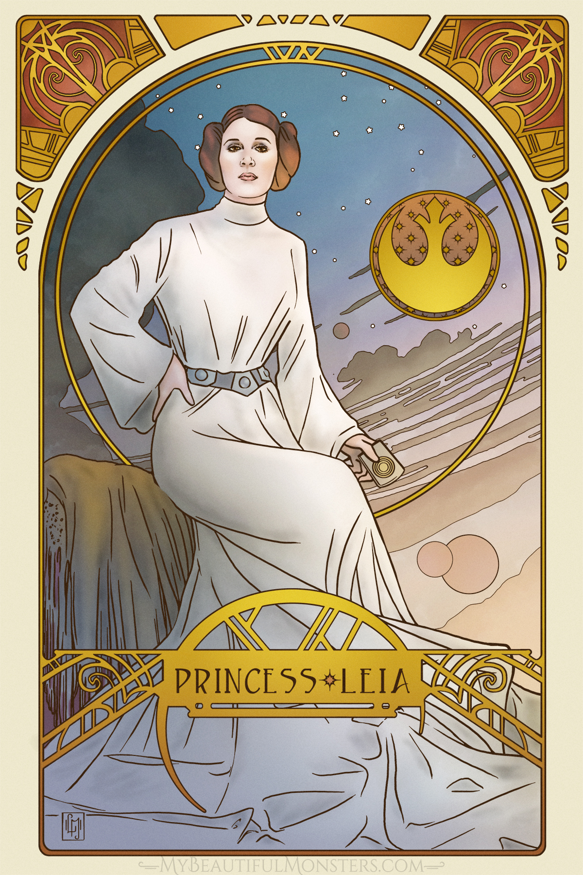 Princess Leia Portrait My Beautiful Monsters